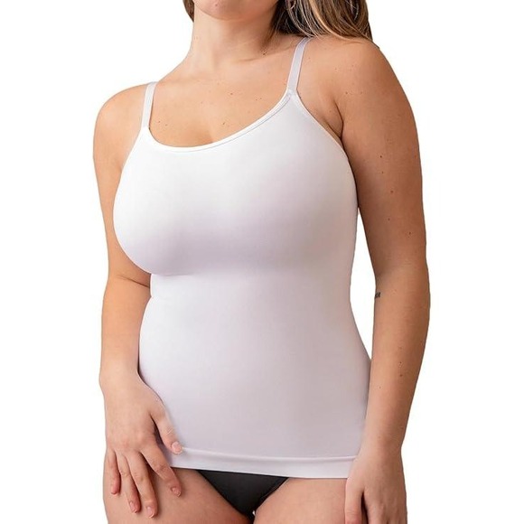 Shapermint Essentials Women's Scoop Neck Cami Smoothing Tank Top - White - Picture 1 of 8